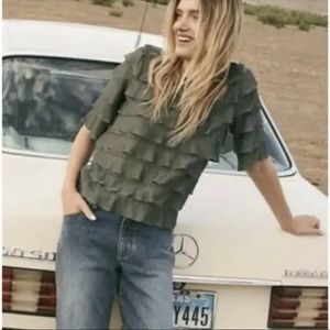 Anthropologie ruffle top